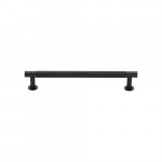 M Marcus Heritage Brass Partial Knurled Design Cabinet Pull with Rose 128mm Centre to Centre